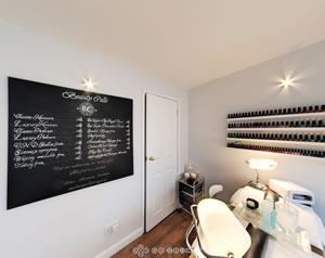 View the beauty room